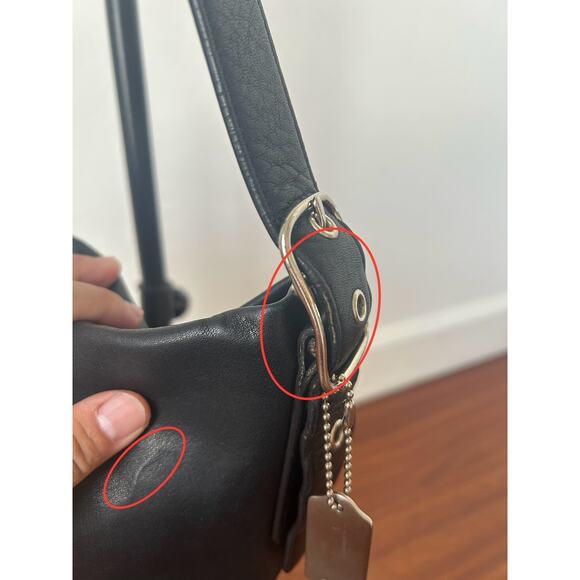 Vintage Y2K COACH Legacy Soho Black Leather Hobo Shoulder Bag 9186 Read Pls! - Picture 3 of 16